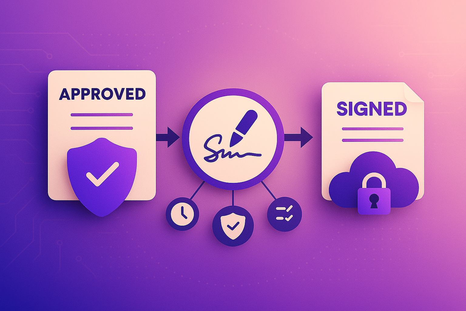Smooth approvals and eSignatures turn drafts into signed, secured agreements in clicks.