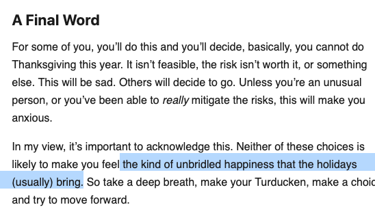 A year off from everything