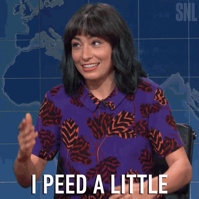 I Peed A Little Melissa Villasenor GIF - I Peed A Little Melissa Villasenor Saturday Night Live GIFs