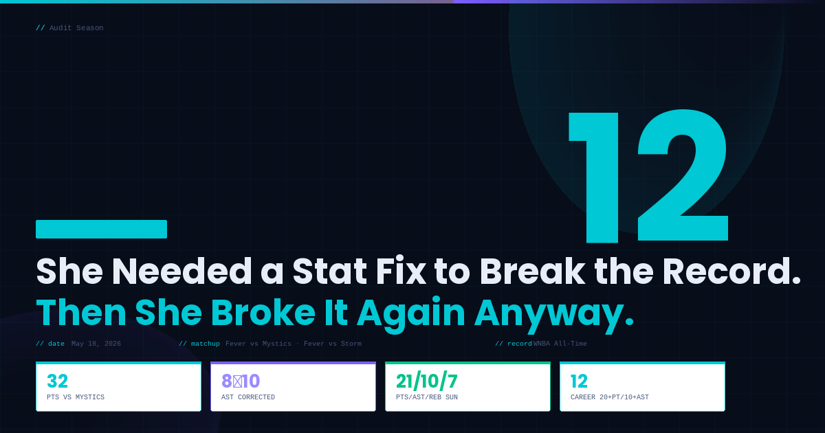 She Needed a Stat Fix to Break the Record. Then She Broke It Again Anyway.