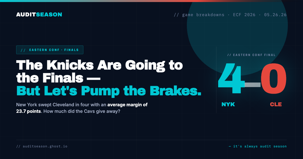 The Knicks Are Going to the Finals — But Let's Pump the Brakes