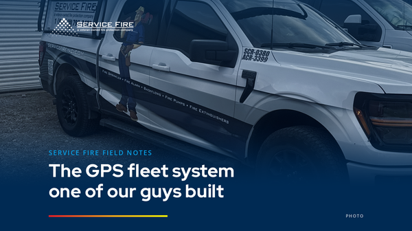 The GPS fleet system one of our guys built