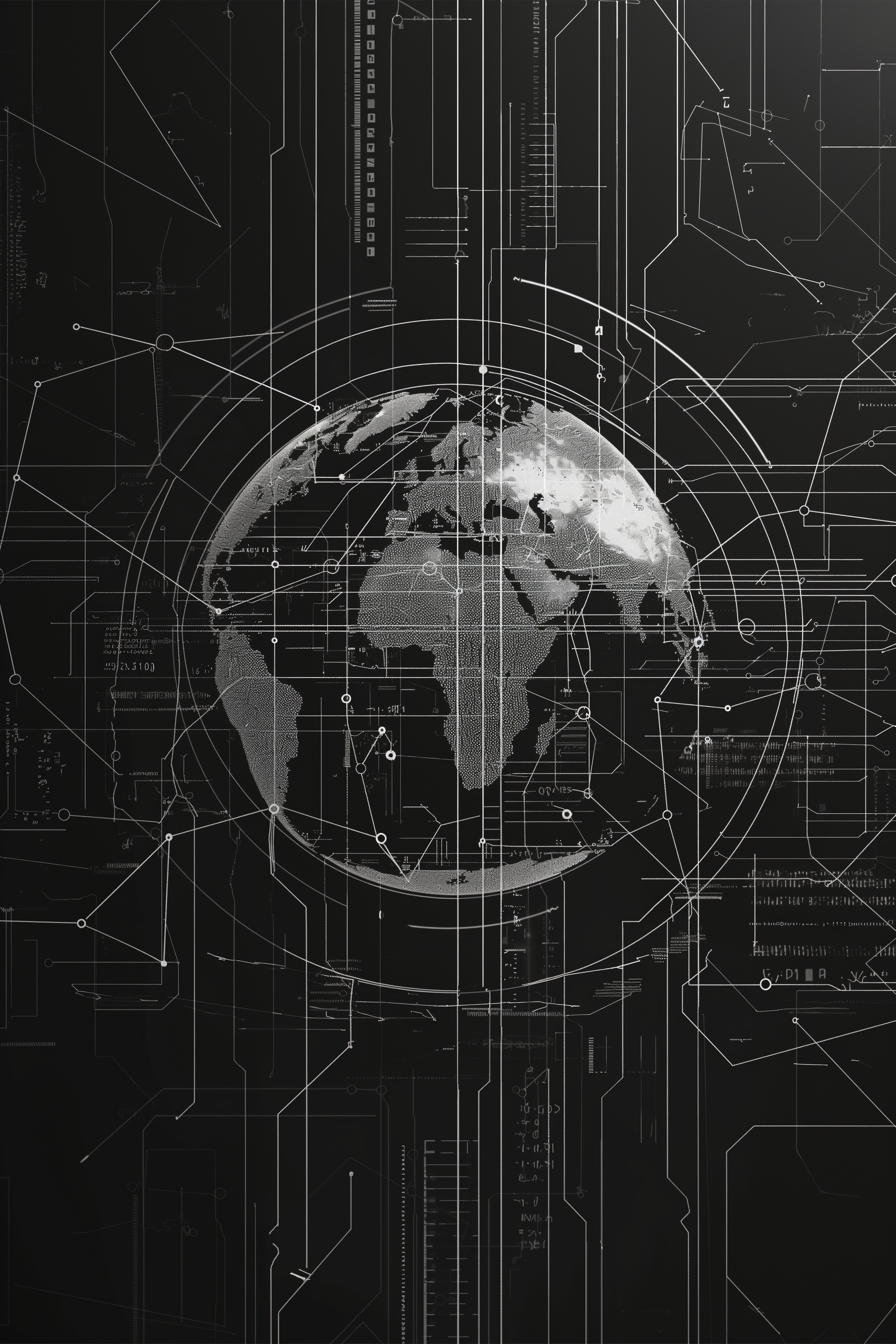 Icône Solidarité - Points de données révélant la Terre pour symboliser l'interconnexion