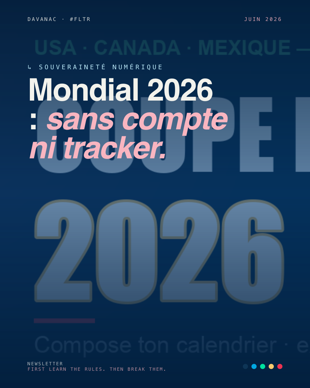 Mondial 2026 : composer son calendrier des matchs, sans compte ni tracker