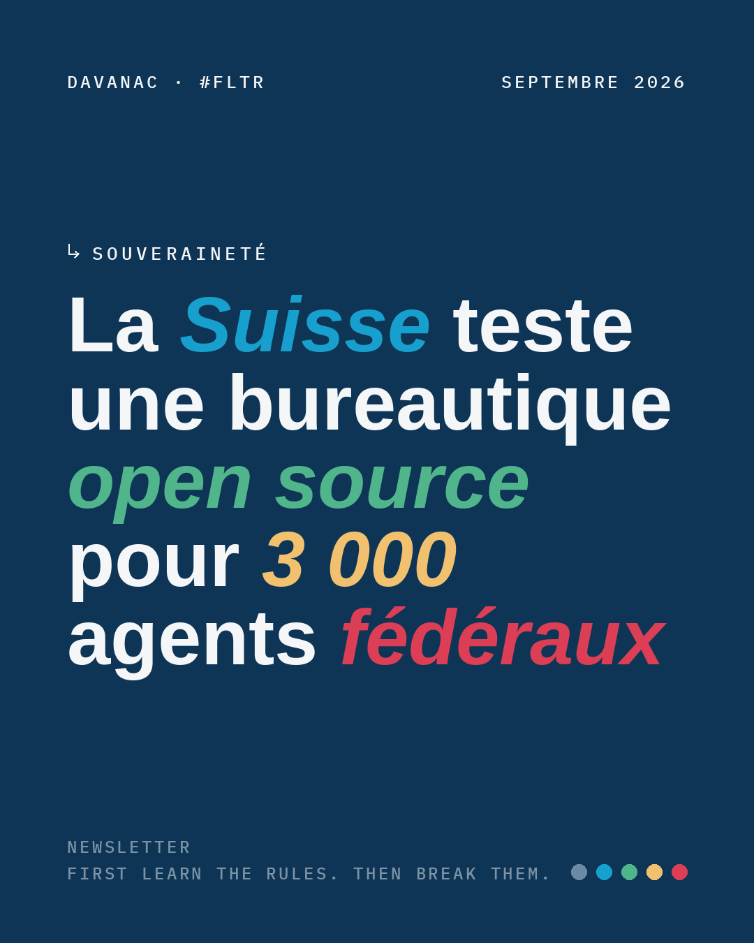 La Suisse teste une bureautique open source pour 3 000 agents fédéraux