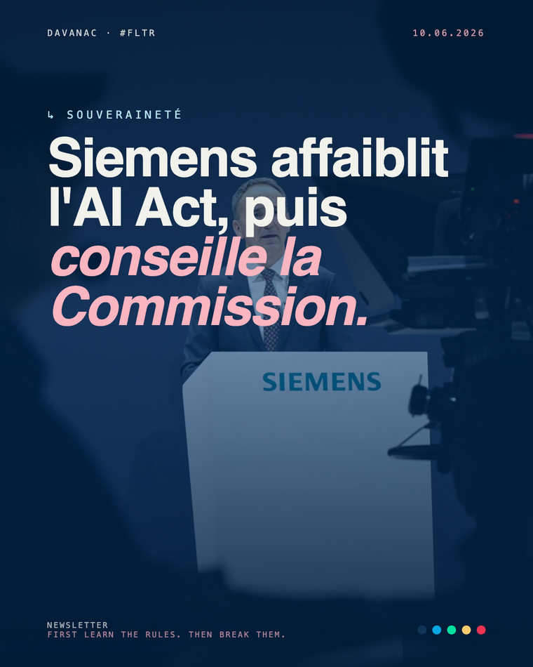 Siemens affaiblit l'AI Act puis conseille la Commission sur l'IA