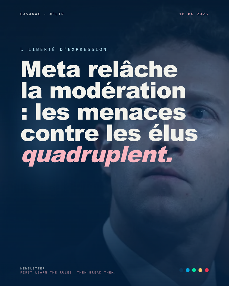 Meta relâche la modération : les menaces contre les élus quadruplent