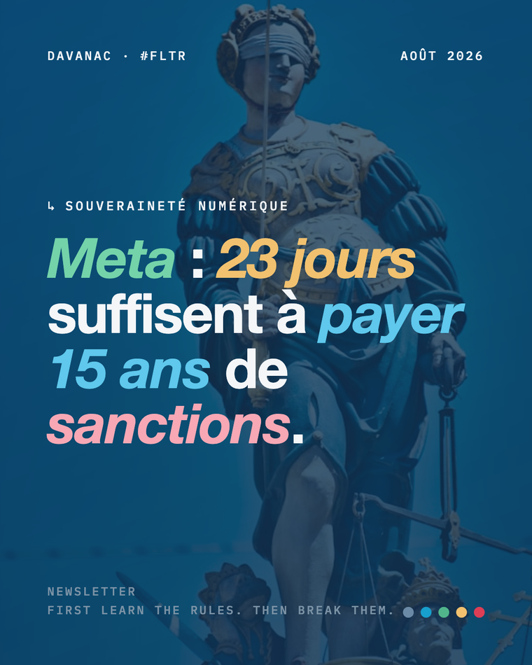 Meta : 23 jours suffisent à payer 15 ans de sanctions