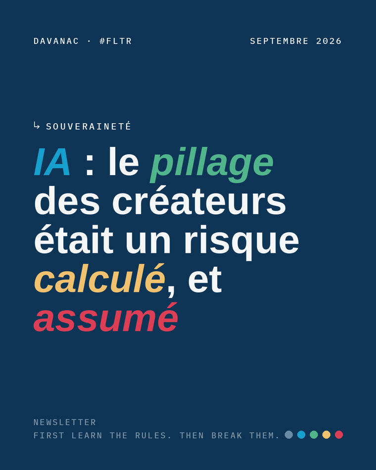 IA : le pillage des créateurs était un risque calculé, et assumé