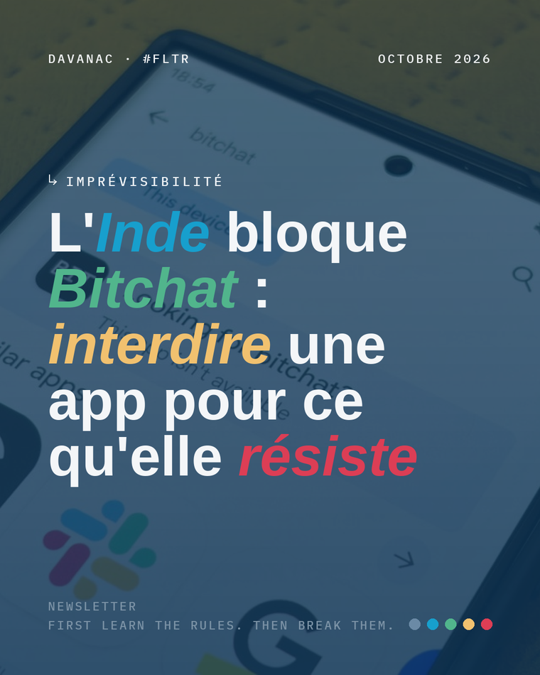 L'Inde bloque Bitchat : interdire une app pour ce qu'elle résiste