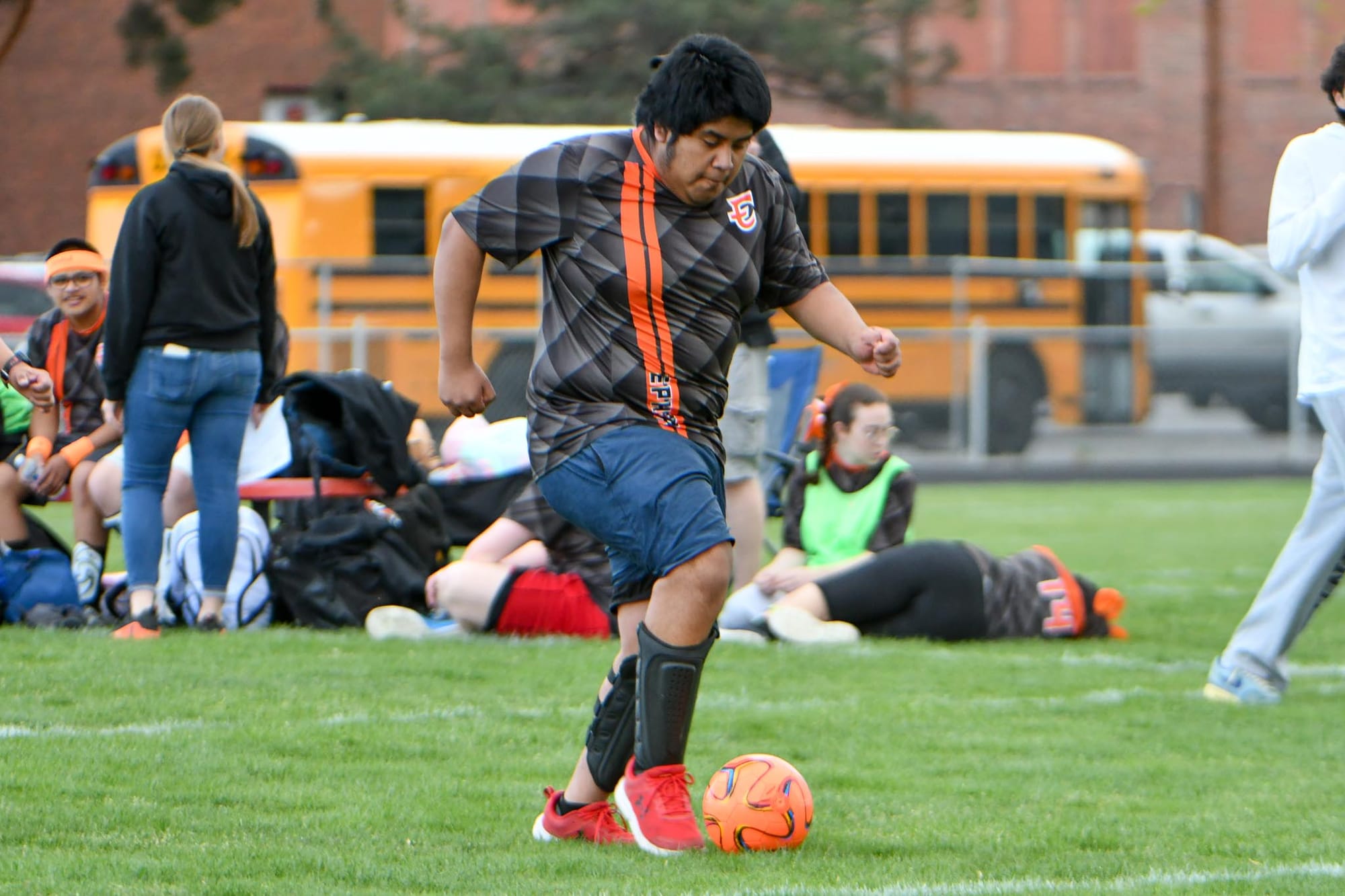 Tiger Fernando "Fernie" Domingo Guzman drives the ball Thursday at Kiwanis Field.