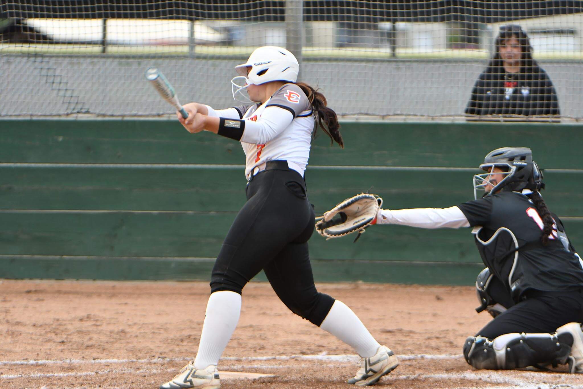 Senior Dakota Durfee, the team's only senior, takes a cut against Othello earlier this season. Durfee led the Lady Tigers in doubles (9), home runs (3) and runs scored (32).