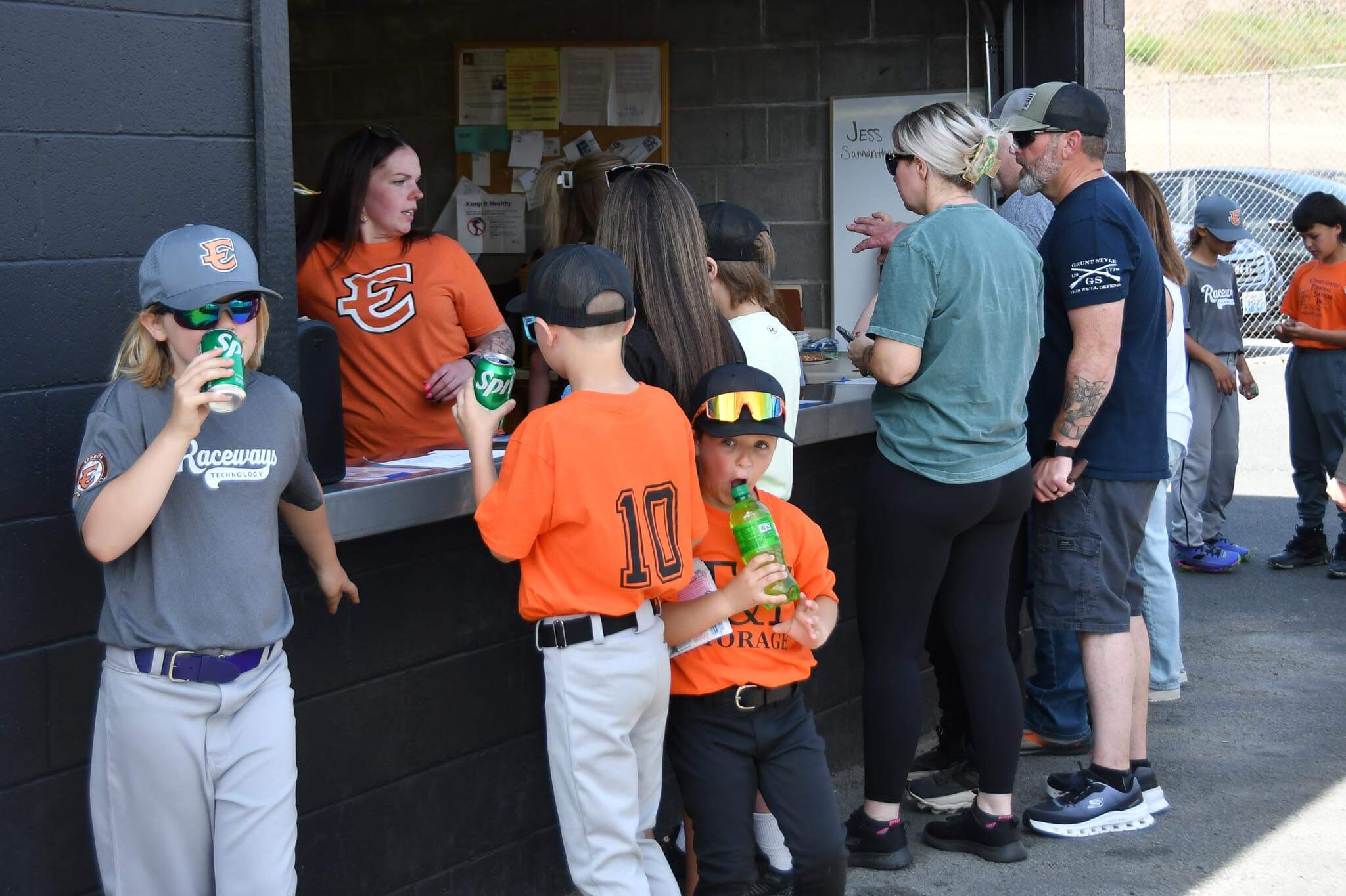 A steady line at the EYB concession stand.