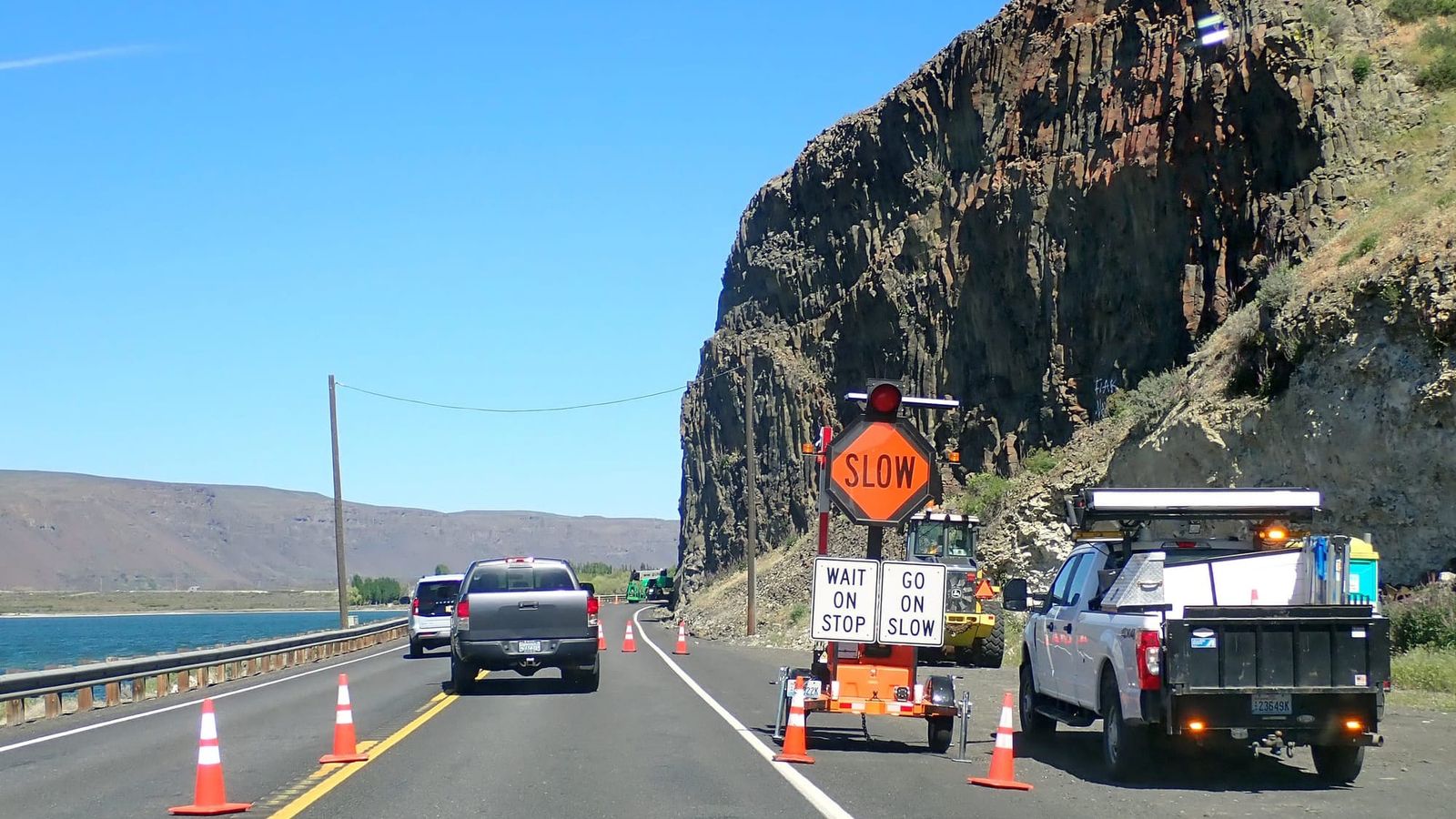 WSDOT removing cliffside rock from SR 17 north of Soap Lake post image