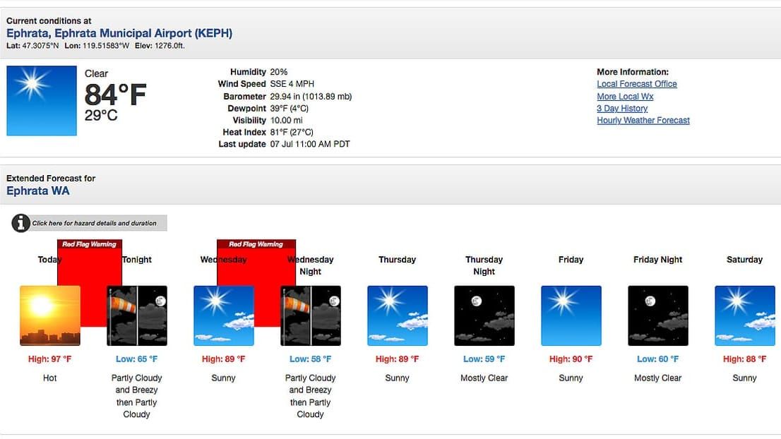 NWS issues red flag warning over hazardous fire weather post image