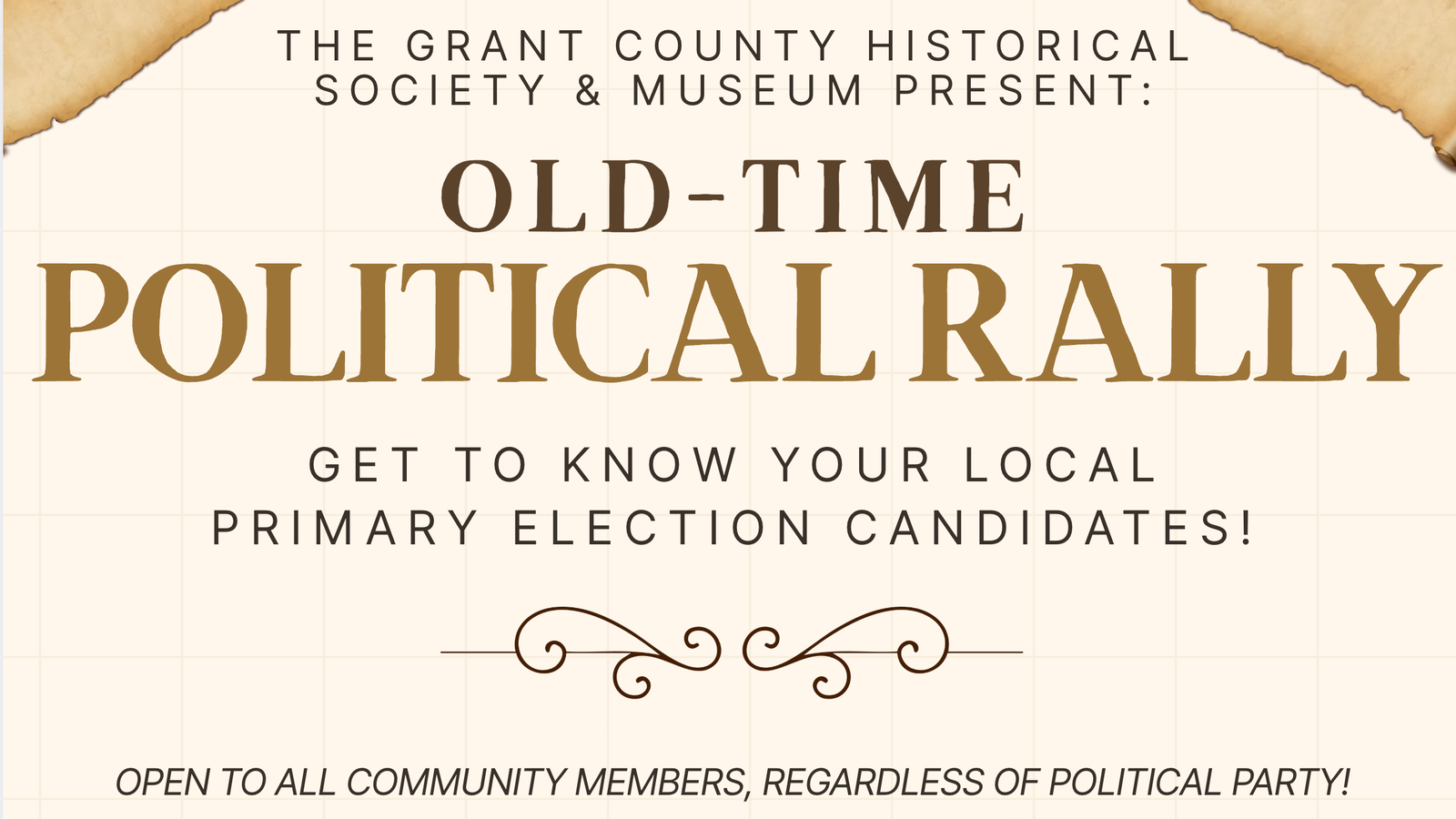 Get to know local primary candidates at the Old-Time Political Rally post image