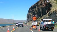 WSDOT removing cliffside rock from SR 17 north of Soap Lake post image