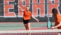 Tiger tennis grinds through three-match week post image
