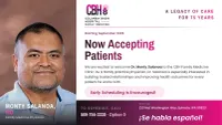 Dr. Monty Salanoa, MD accepting patients at CBH Family Medicine post image