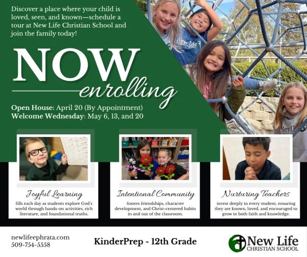 New Life Christian School — now enrolling for 2026-27 post image