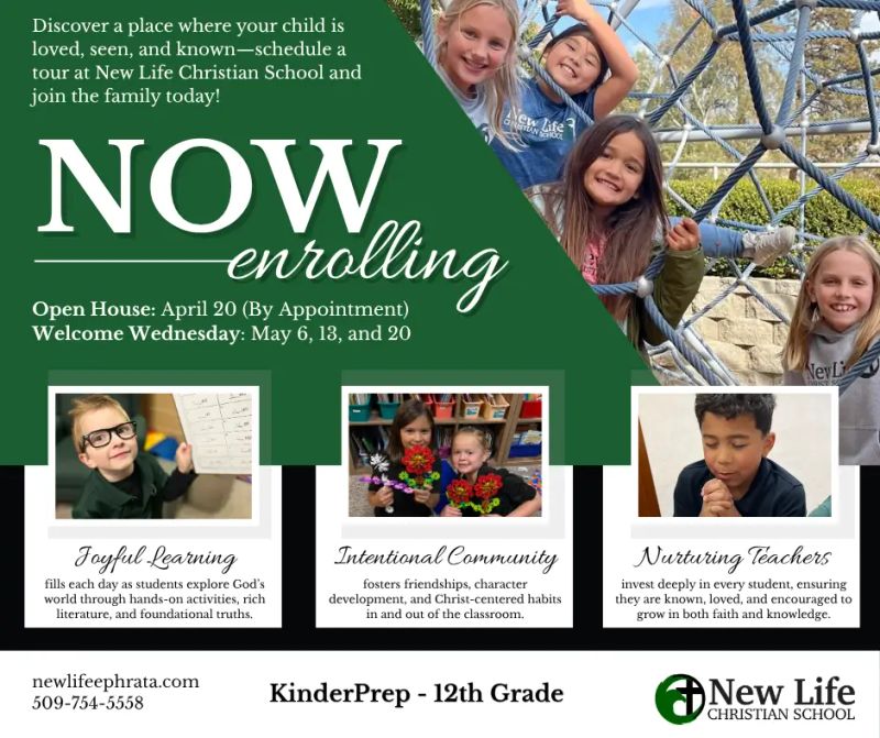 New Life Christian School — now enrolling for 2026-27 post image