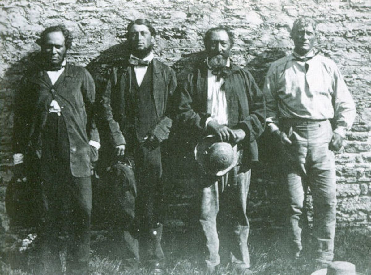Historic Photo: Sons and grandsons of Bounty mutineers on Pitcairn Island, 1862.