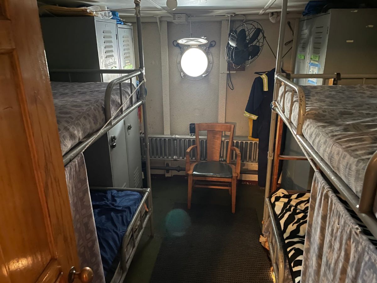 Interiors: Crew quarters aboard the Liberty ship SS Jeremiah O’Brien.