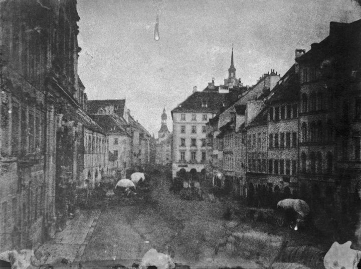 Historic Photo: Neuhauser Strasse in Munich, Bavaria, 1839.