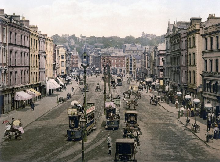 Historic Photo: Patrick Street, Cork, Ireland, about 1900.