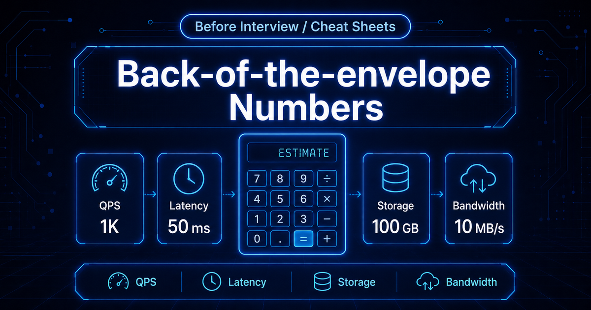 Back-of-the-envelope Numbers