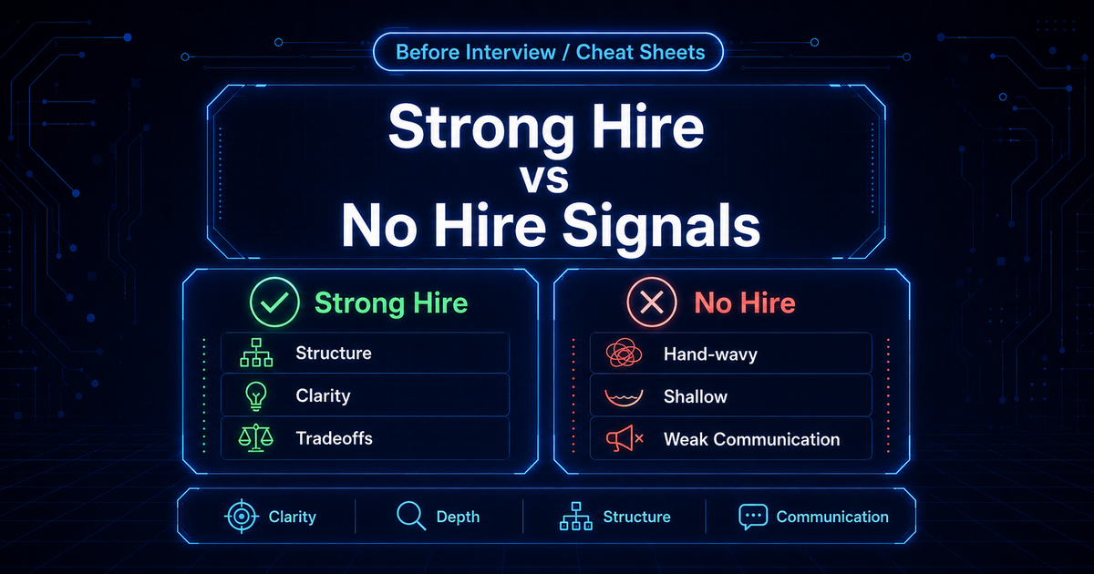 Strong Hire vs No Hire Signals