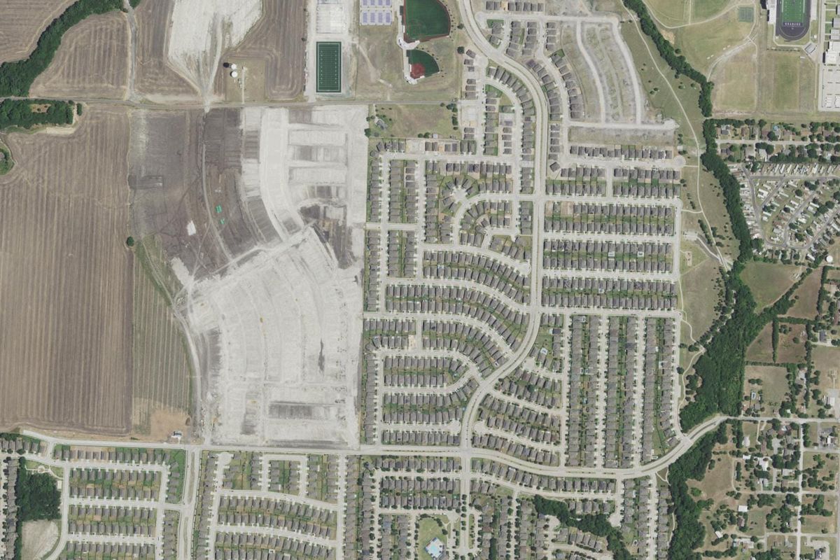 Aerial photograph centered on Anna, Texas