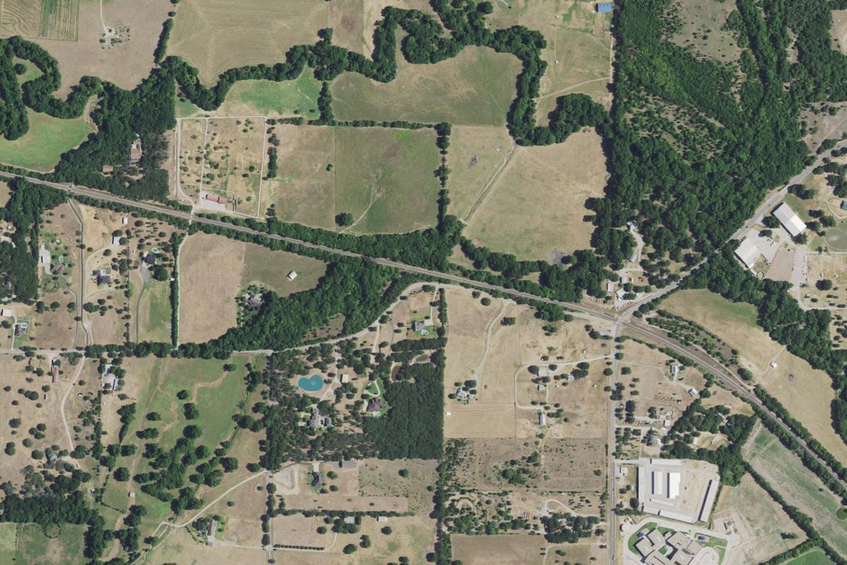 Aerial photograph centered on Annetta North, Texas