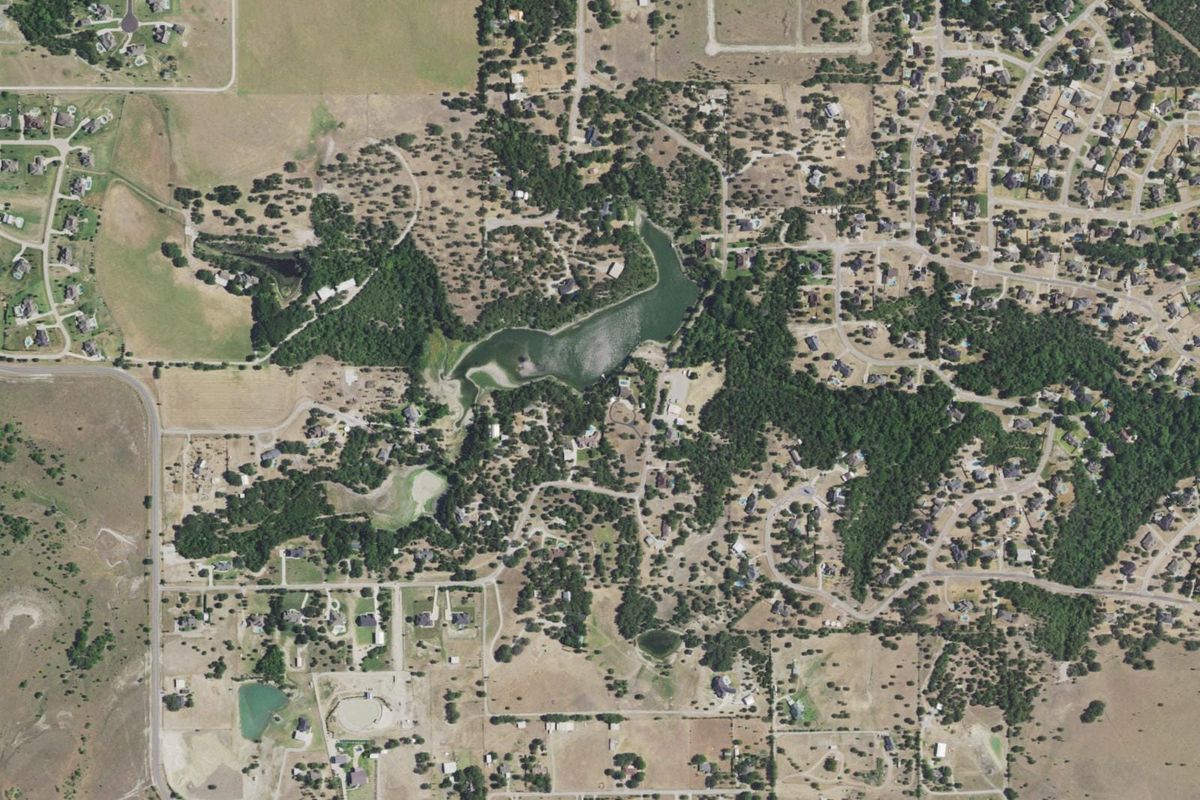 Aerial photograph centered on Annetta South, Texas