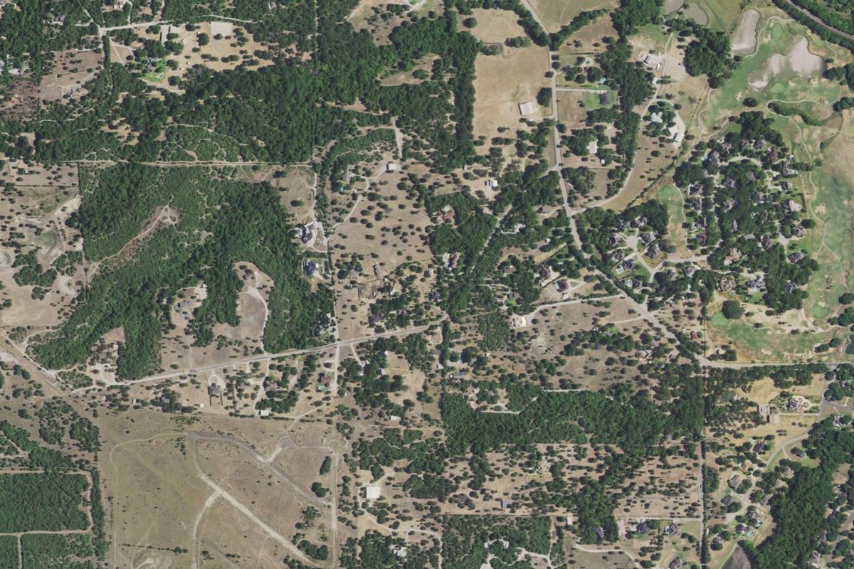 Aerial photograph centered on Annetta, Texas