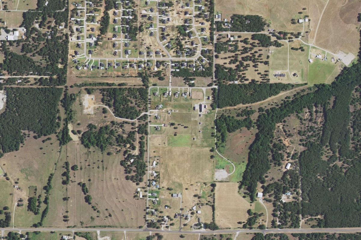 Aerial photograph centered on Briar, Texas