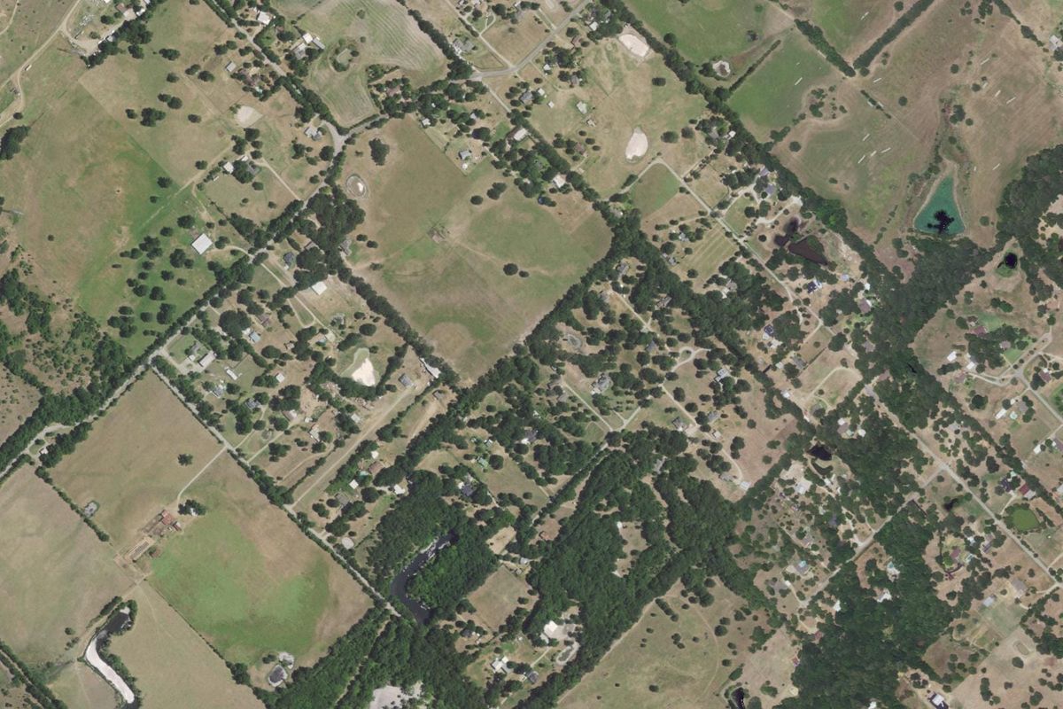 Aerial photograph centered on Combine, Texas