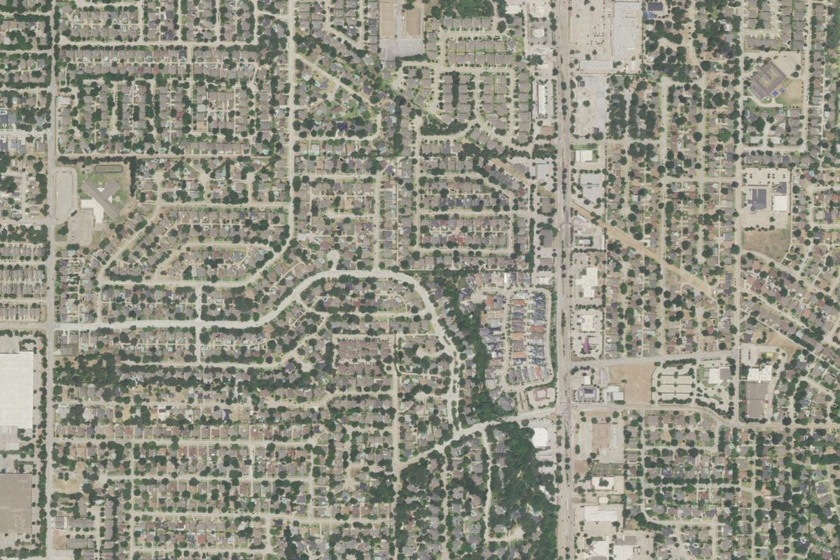 Aerial photograph centered on Coppell, Texas