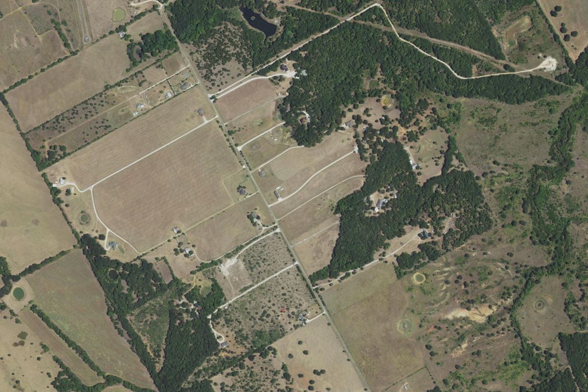 Aerial photograph centered on Coyote Flats, Texas