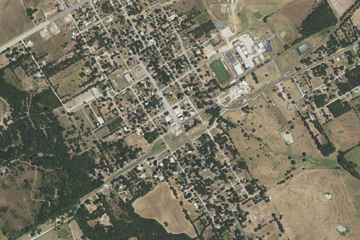 Aerial photograph centered on Dawson, Texas