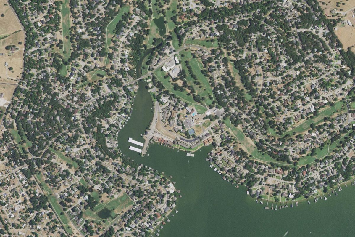 Aerial photograph centered on DeCordova, Texas
