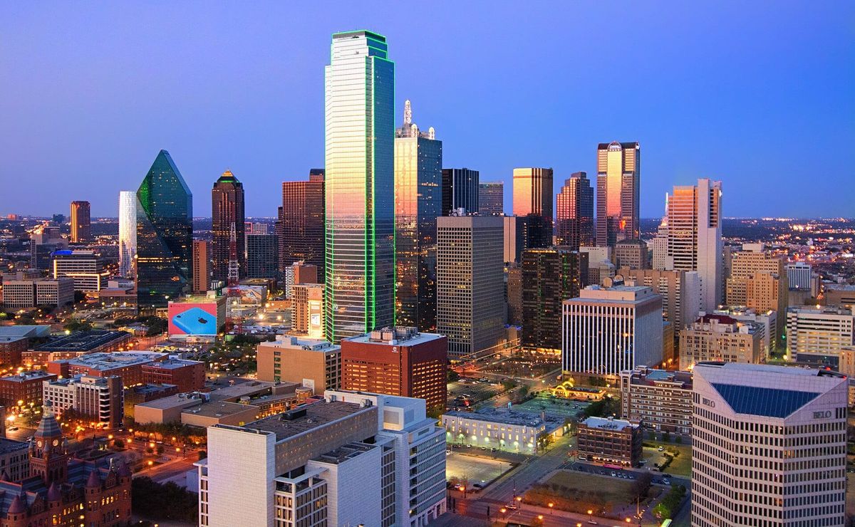 The Dallas skyline
