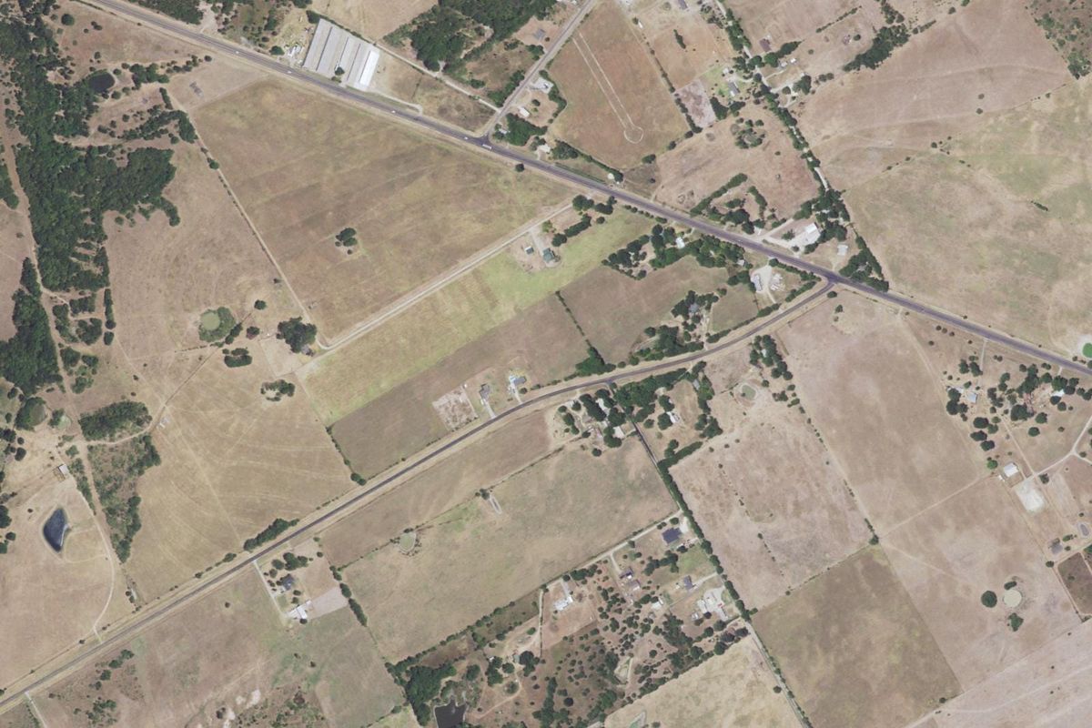 Aerial photograph centered on Eureka, Texas