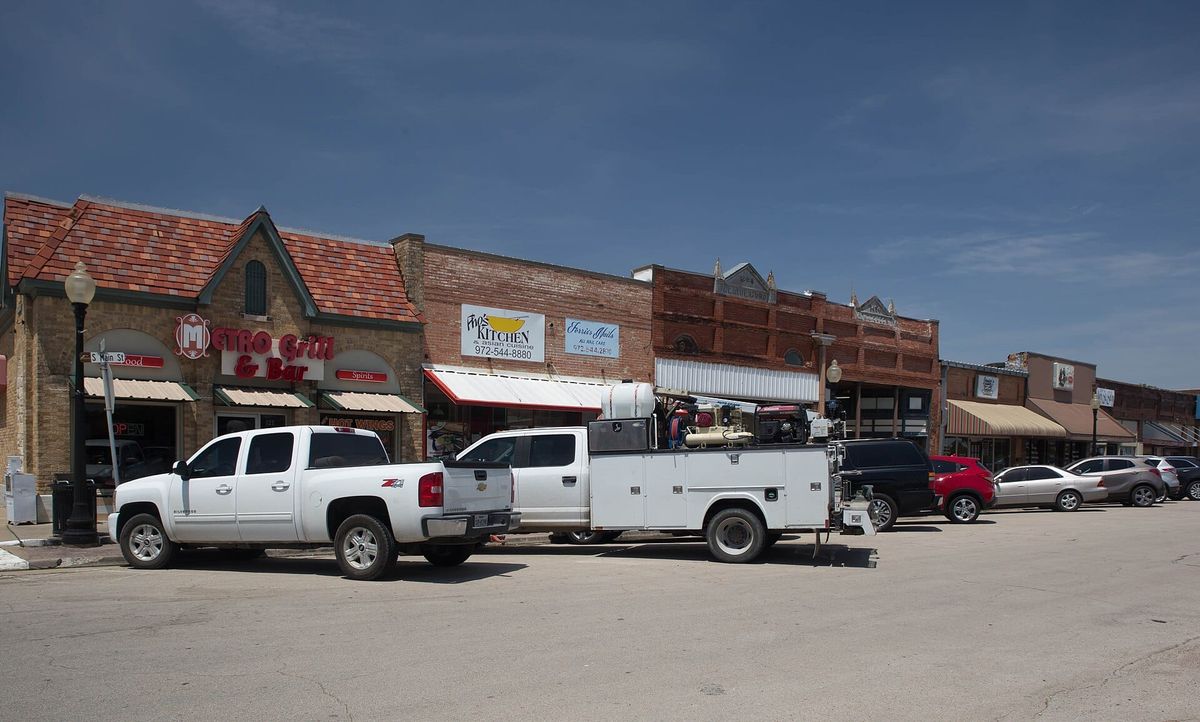 Storefronts in Ferris, Texas