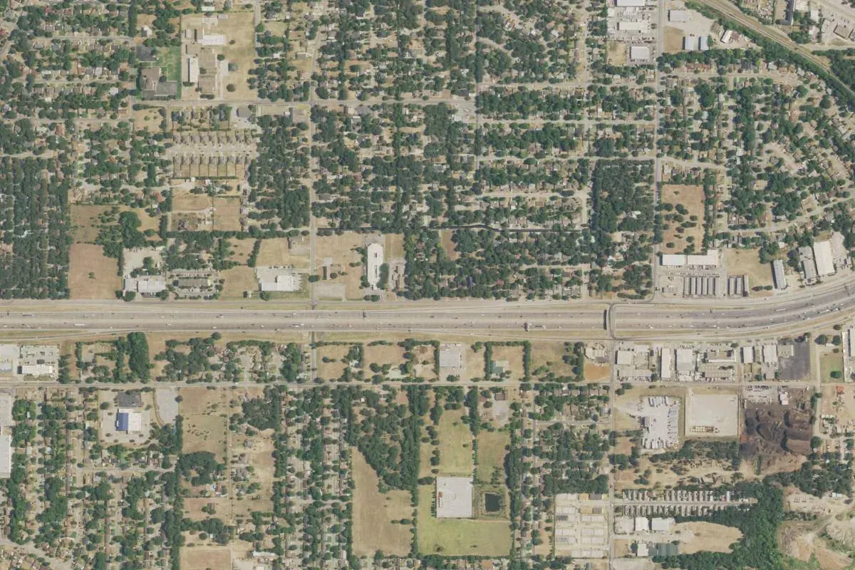 Aerial photograph centered on Forest Hill, Texas