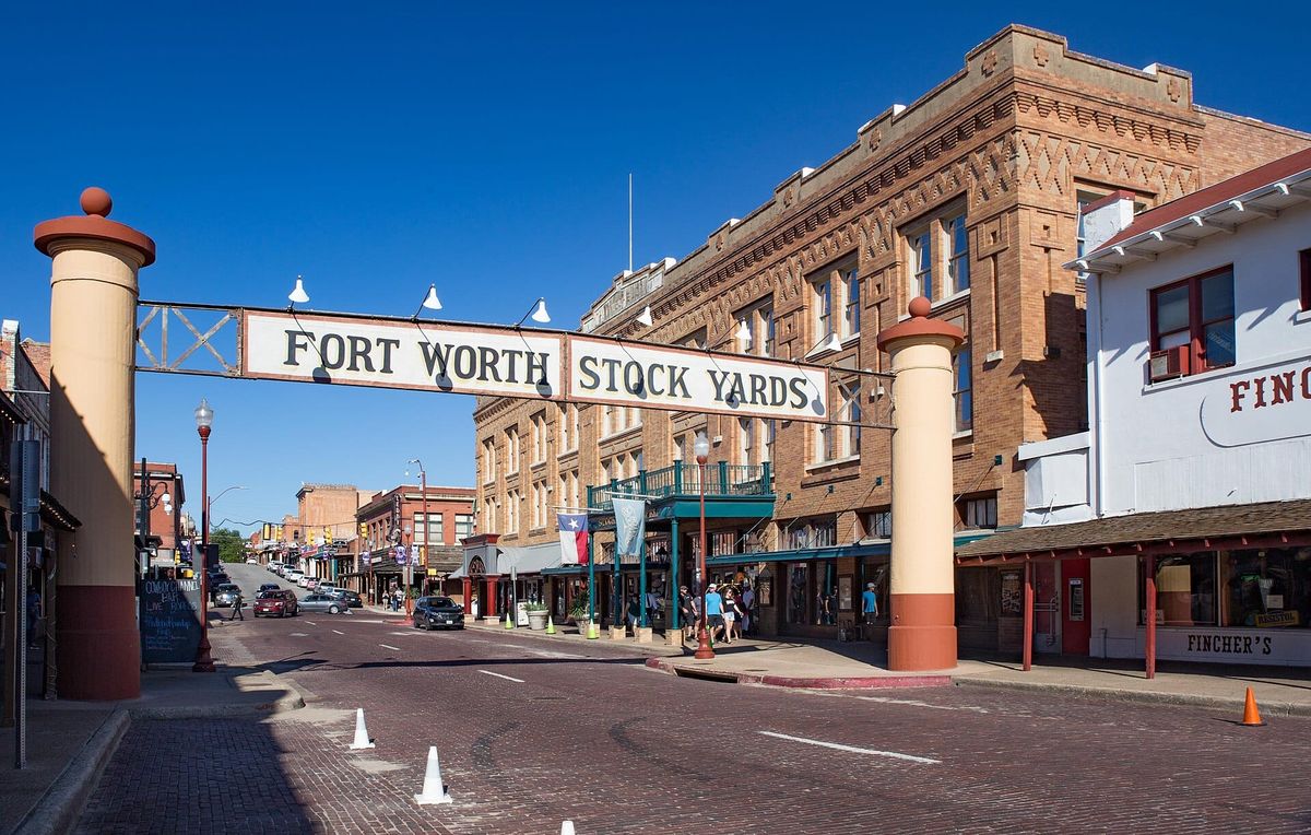 The Stockyards entrance in Fort Worth, Texas