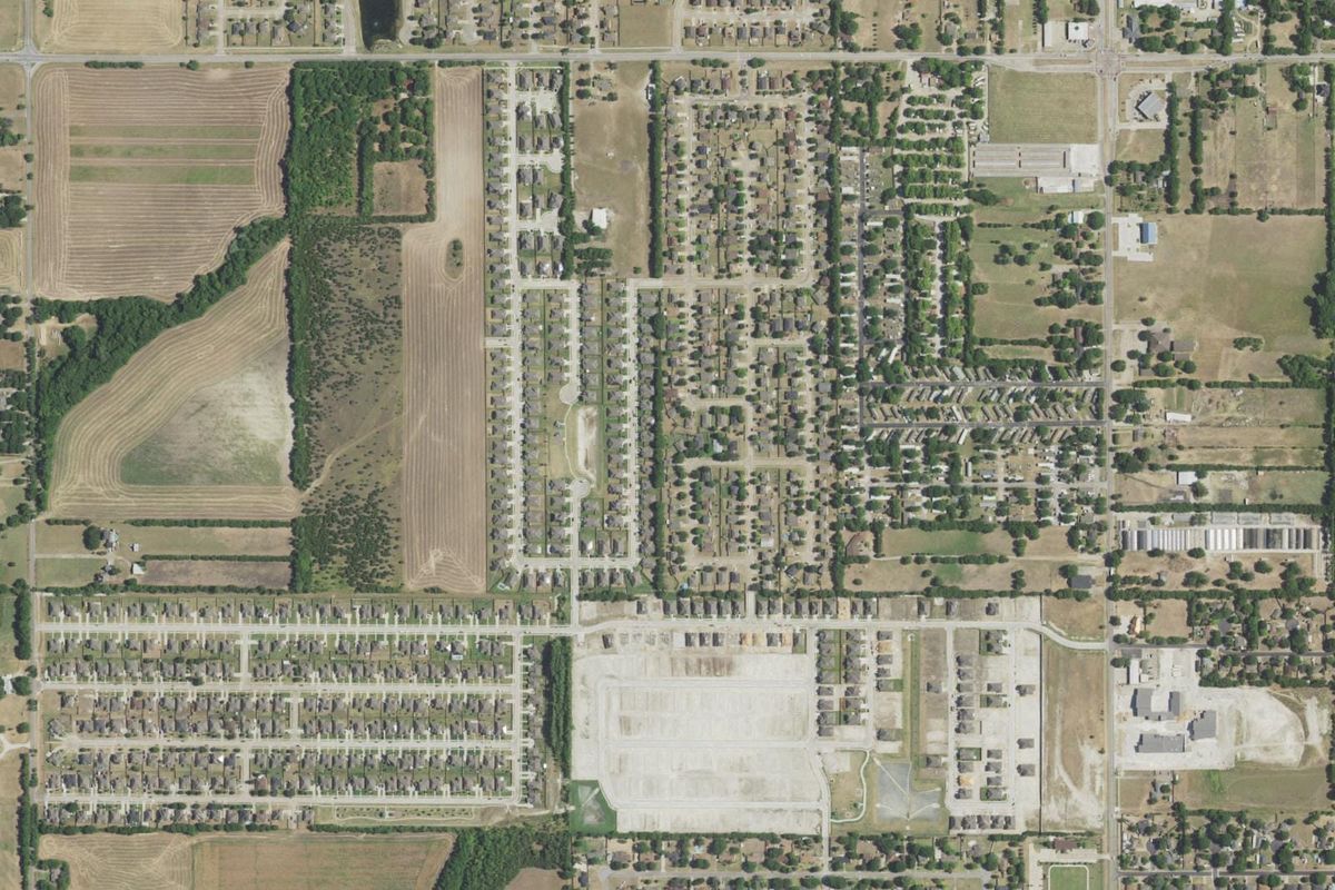 Aerial photograph centered on Glenn Heights, Texas