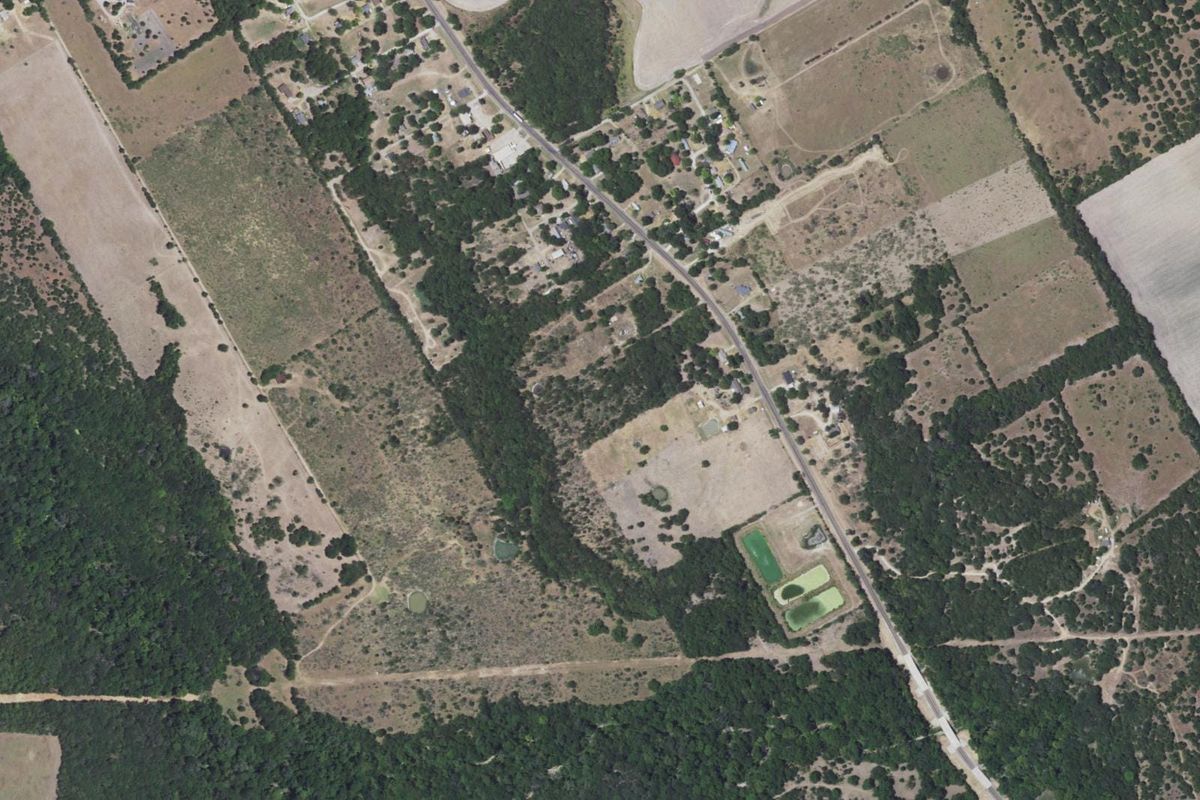 Aerial photograph centered on Goodlow, Texas