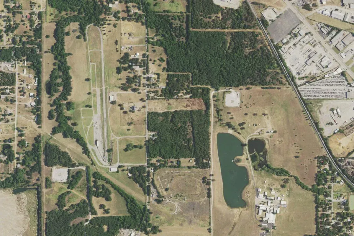 Aerial photograph centered on Kennedale, Texas