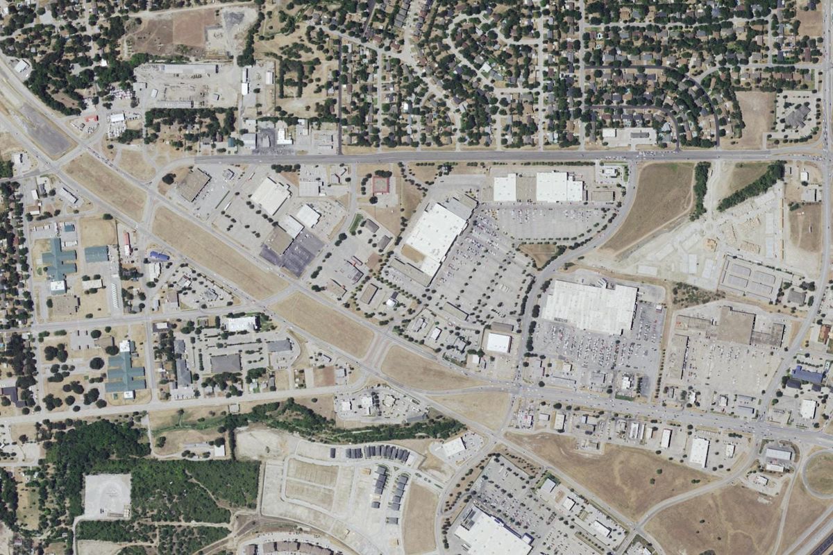 Aerial photograph centered on Lake Worth, Texas